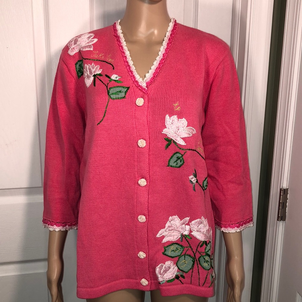 Storybook Knits Pink Cardigan S